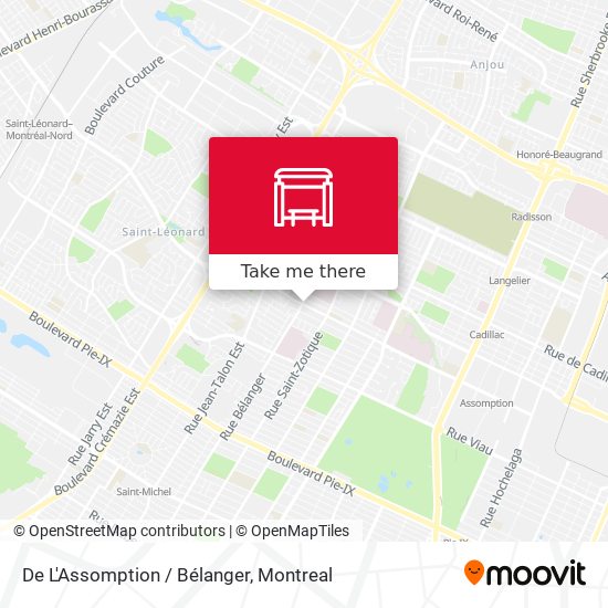 De L'Assomption / Bélanger map