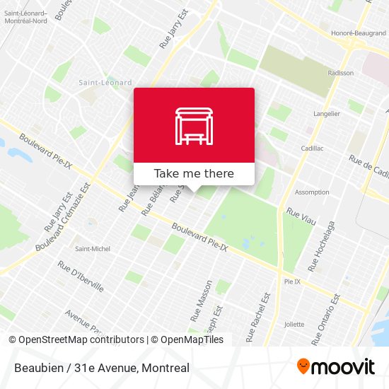 Beaubien / 31e Avenue map