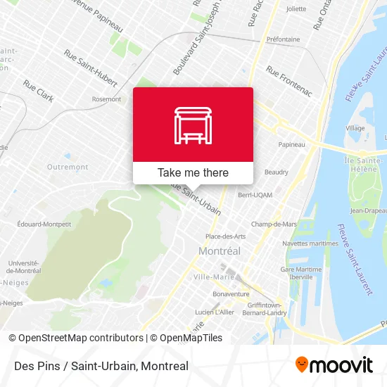 Des Pins / Saint-Urbain map