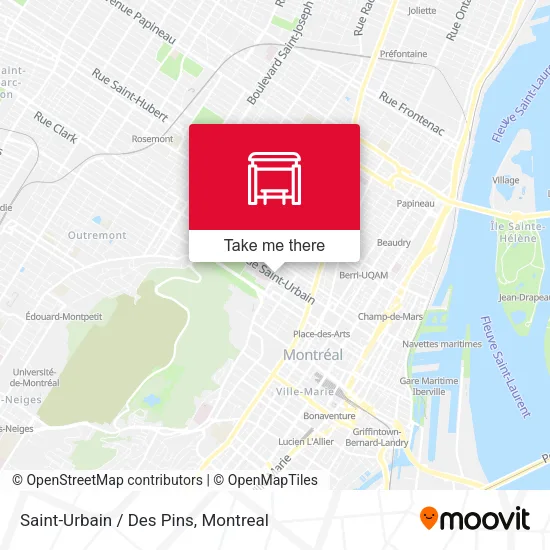 Saint-Urbain / Des Pins map