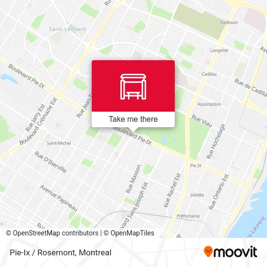 Pie-Ix / Rosemont map