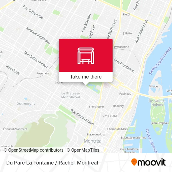 Du Parc-La Fontaine / Rachel map