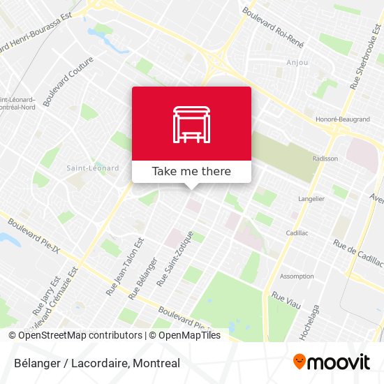 Bélanger / Lacordaire map