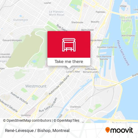 René-Lévesque / Bishop map