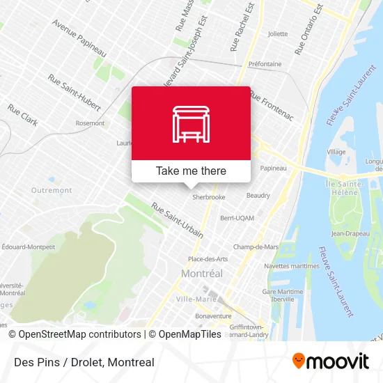 Des Pins / Drolet map