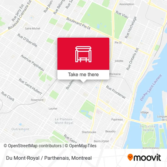 Du Mont-Royal / Parthenais map