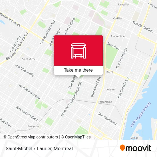 Saint-Michel / Laurier map