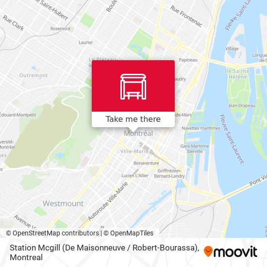 Station Mcgill (De Maisonneuve / Robert-Bourassa) map