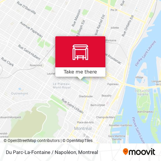 Du Parc-La-Fontaine / Napoléon map