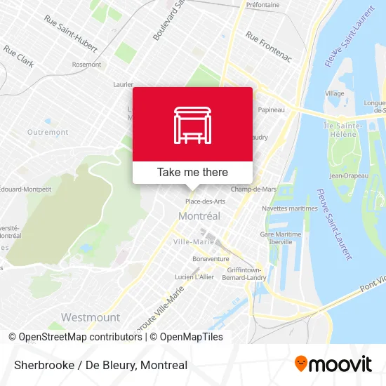 Sherbrooke / De Bleury map