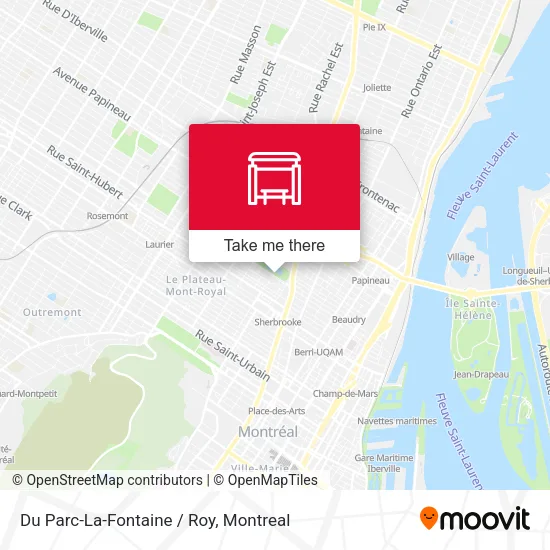 Du Parc-La-Fontaine / Roy map