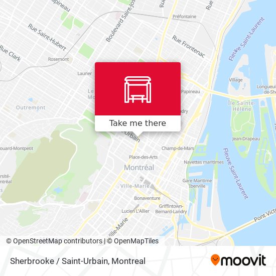 Sherbrooke / Saint-Urbain map