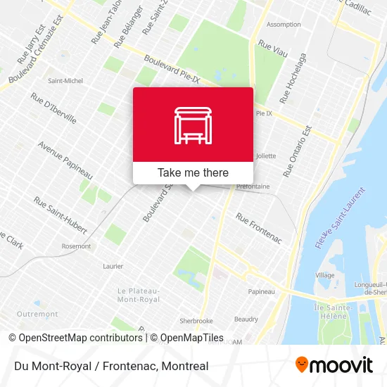 Du Mont-Royal / Frontenac map