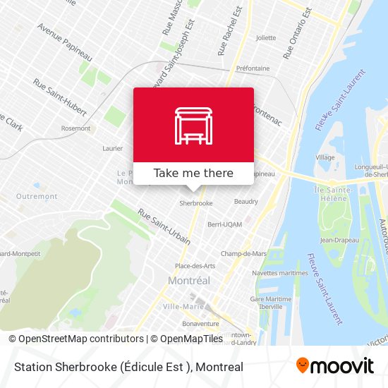 Station Sherbrooke (Édicule Est ) map