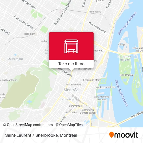 Saint-Laurent / Sherbrooke map