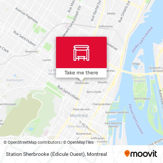 Station Sherbrooke (Édicule Ouest) map