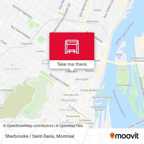 Sherbrooke / Saint-Denis map