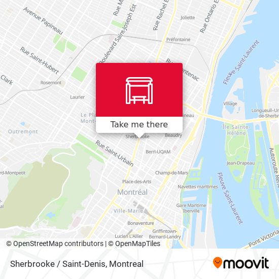 Sherbrooke / Saint-Denis map