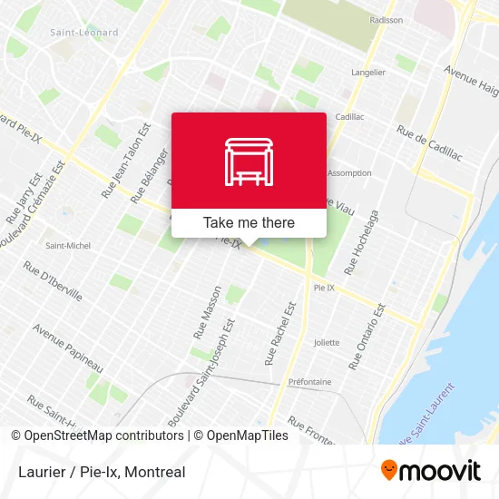 Laurier / Pie-Ix map