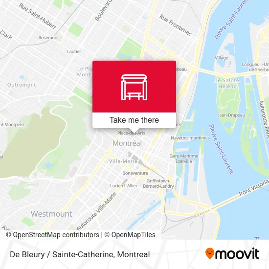 De Bleury / Sainte-Catherine map