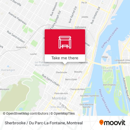 Sherbrooke / Du Parc-La-Fontaine map