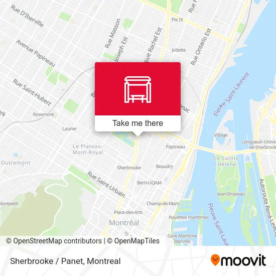 Sherbrooke / Panet map