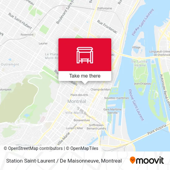 Station Saint-Laurent / De Maisonneuve map