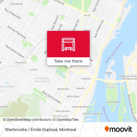 Sherbrooke / Émile-Duployé map