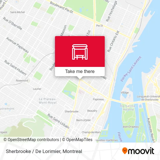 Sherbrooke / De Lorimier map