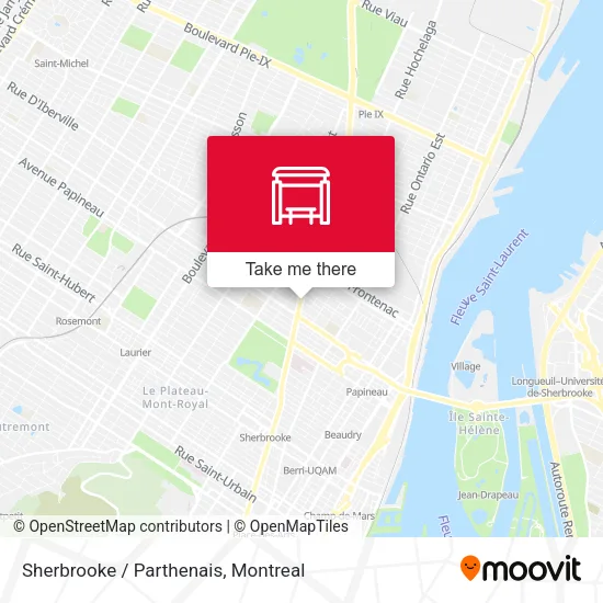 Sherbrooke / Parthenais map