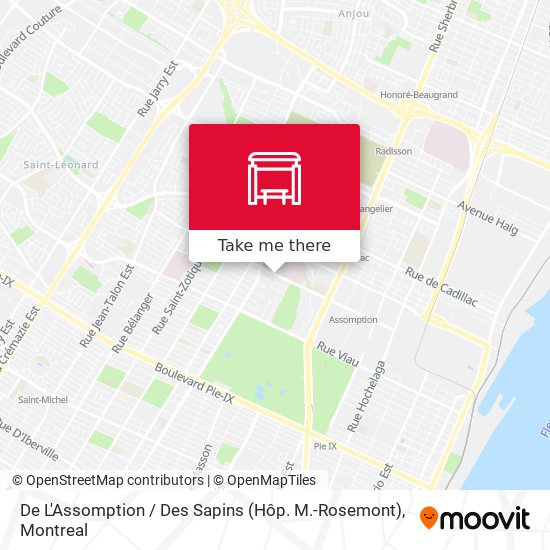 De L'Assomption / Des Sapins (Hôp. M.-Rosemont) map