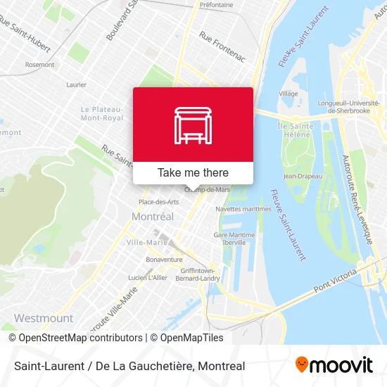 Saint-Laurent / De La Gauchetière map