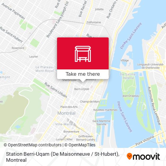 Station Berri-Uqam (De Maisonneuve / St-Hubert) map