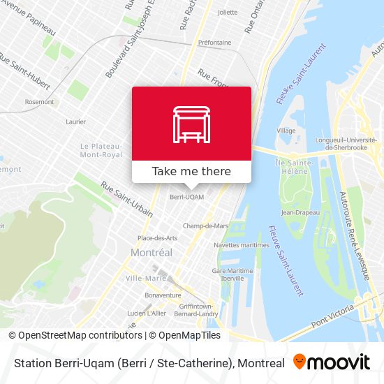 Station Berri-Uqam (Berri / Ste-Catherine) map