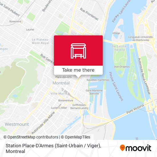 Station Place-D'Armes (Saint-Urbain / Viger) map