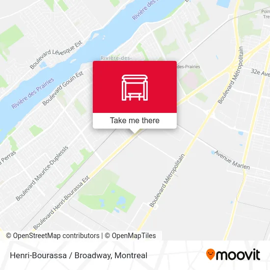 Henri-Bourassa / Broadway map