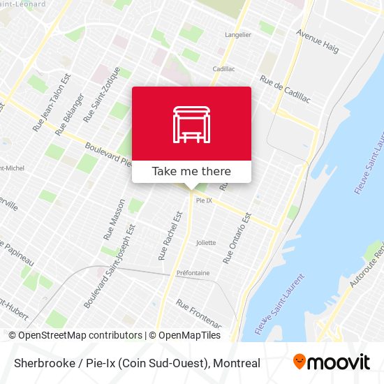 Sherbrooke / Pie-Ix (Coin Sud-Ouest) map