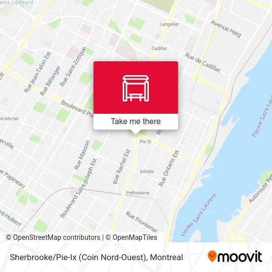 Sherbrooke / Pie-Ix (Coin Nord-Ouest) map
