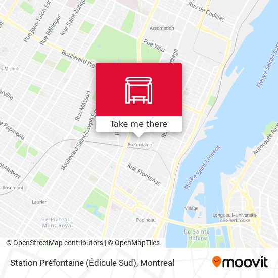 Station Préfontaine (Édicule Sud) map