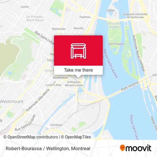 Robert-Bourassa / Wellington map