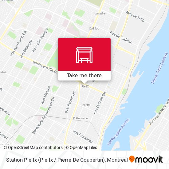 Station Pie-Ix (Pie-Ix / Pierre-De Coubertin) map