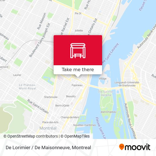 De Lorimier / De Maisonneuve map