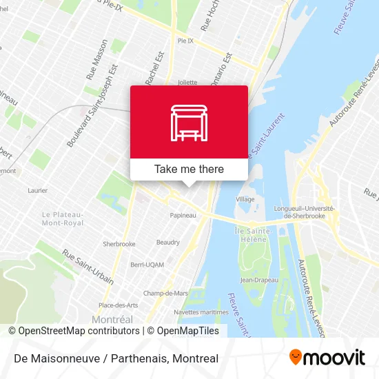 De Maisonneuve / Parthenais map