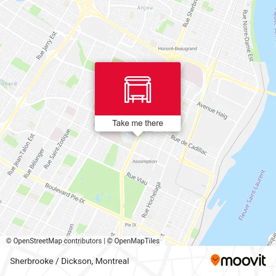 Sherbrooke / Dickson map