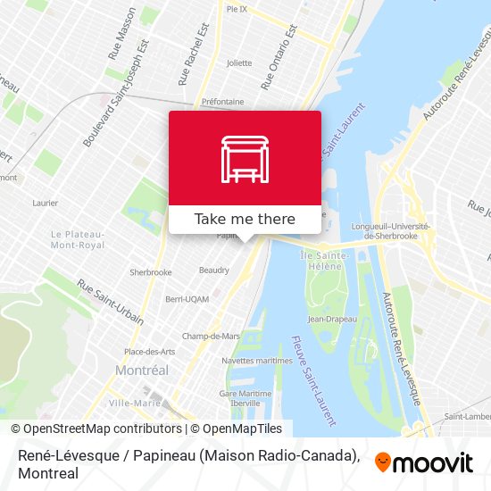 René-Lévesque / Papineau (Maison Radio-Canada) map