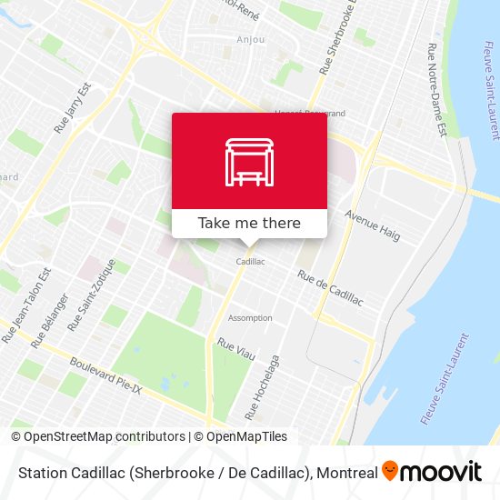 Station Cadillac (Sherbrooke / De Cadillac) map