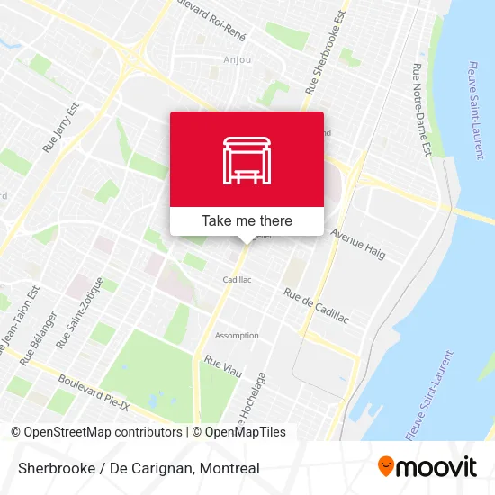 Sherbrooke / De Carignan map