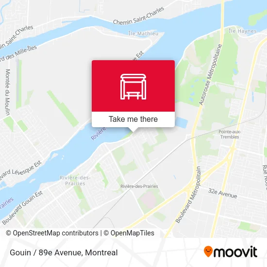 Gouin / 89e Avenue map