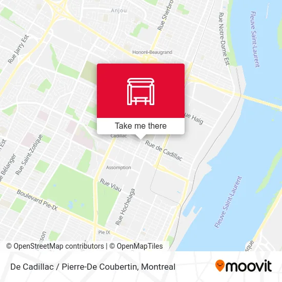 De Cadillac / Pierre-De Coubertin map