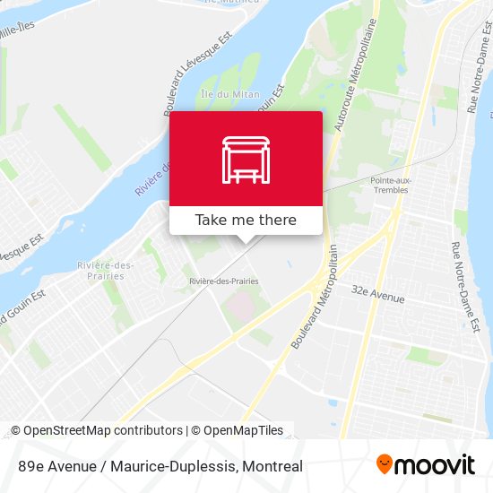 89e Avenue / Maurice-Duplessis map